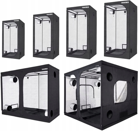 Duży Namiot Uprawowy szafa growbox Coleman 4 ścianki 1,2 x 2,4 x 200 czarny