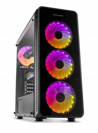 Obudowa komputerowa gamingowa Nox Hummer TGM Midi Tower szkło hartowane